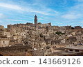 Matera ancient city and cave dwellings showcasing historical architecture 143669126