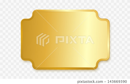 Gold thin frame. Elegant gold ornamental border. 143669390