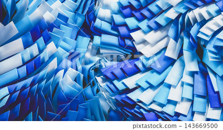 Abstract 3d dynamic blue ribbon wave background. technology and  corporate branding concepts. 143669500