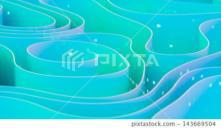 Abstract 3d business technology background with futuristic flowing curved lines background. Abstract 3d business technology background with futuristic flowing curved lines background. 143669504
