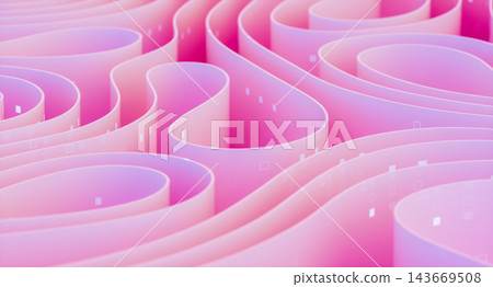Abstract business technology background with futuristic flowing curved lines background. 3d rendering 143669508