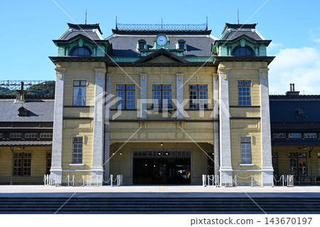 A retro-style train station (Mojiko Station, Fukuoka) 143670197