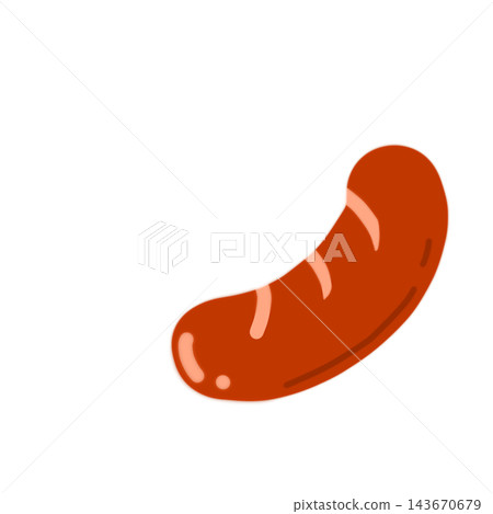 A simple illustration of spicy chorizo and red sausage. 143670679