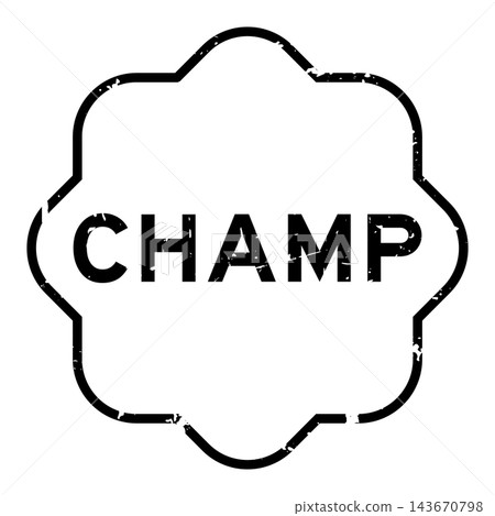 Grunge black champ word square seal stamp on white background Grunge black champ word square seal stamp on white background 143670798