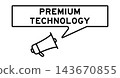 Megaphone icon with speech bubble in word premium technology on white background 143670855