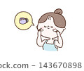 A woman applying beauty cream to her face with her fingers as part of her skincare routine. 143670898
