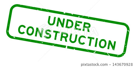Grunge green under construction word square rubber seal stamp on white background Grunge green under construction word square rubber seal stamp on white background 143670928