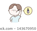 A man who applies serum directly to his skin using a dropper (men's skincare). 143670950