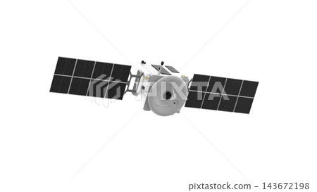3d icon of an artificial satellite over a white background 3d icon of an artificial satellite over a white background 143672198
