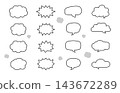 hand drawn comic speech bubble cloud outline vector set 143672289