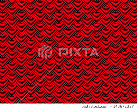 Red and black wave pattern Red and black wave pattern 143672357