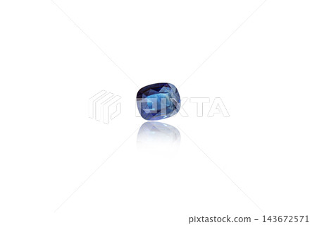 macro stone Sapphire mineral on a white background macro stone Sapphire mineral on a white background 143672571