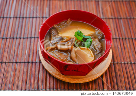 Autumn Delights: Miso Soup with Plenty of Wild Mushrooms Autumn Delights: Miso Soup with Plenty of Wild Mushrooms 143673049