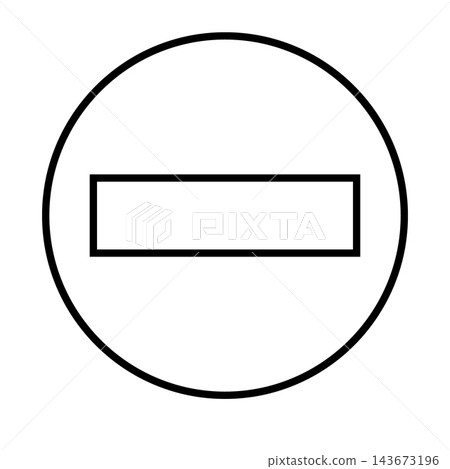 Vector flat outline road stop sign Vector flat outline road stop sign 143673196