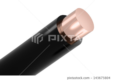 Single Core Copper Electric Cable Wire Close Up Single Core Copper Electric Cable Wire Close Up 143673804