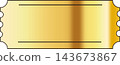Premium Gold Blank Ticket - Event Admission Ticket 143673867