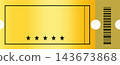 Premium Gold Blank Ticket - Event Admission Ticket 143673868
