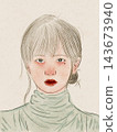 beautiful girl in a scarf 143673940