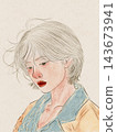 beautiful girl in a scarf 143673941