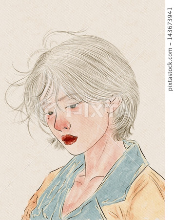 beautiful girl in a scarf beautiful girl in a scarf 143673941
