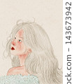 beautiful girl in a scarf 143673942