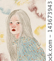 beautiful girl in a scarf 143673943