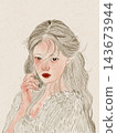 beautiful girl in a scarf 143673944