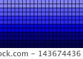 Blue gradient square grid background with black lines, geometric pattern. 143674436