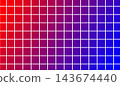 Colorful gradient square grid background with white grid lines, vibrant red purple and blue colors. 143674440