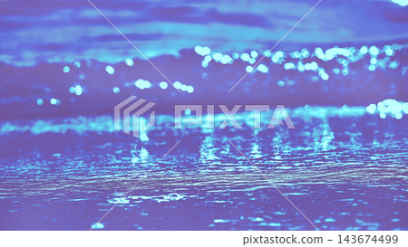 Blue shiny spilling foam wave of liquid,water 143674499