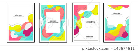 Colorful abstract geometric shapes create a modern vector illustration design Colorful abstract geometric shapes create a modern vector illustration design 143674611