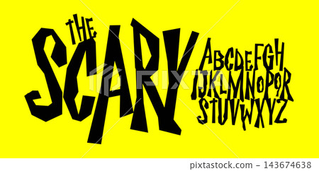 font, high uneven rough typeset, Halloween alphabet, crooked jumpy letters, witch style type, vector cartoon typographic design font, high uneven rough typeset, Halloween alphabet, crooked jumpy letters, witch style type, vector cartoon typographic design 143674638