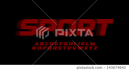 Sport Futuristic Font Line Halftone Blur Logo Alphabet, Bold Italic Red Letters. Modern Typographic Design for Cyber Security Tech Forum Title, HUD, Sport Headline. Future Fonts. Vector Typeface Sport Futuristic Font Line Halftone Blur Logo Alphabet, Bold Italic Red Letters. Modern Typographic Design for Cyber Security Tech Forum Title, HUD, Sport Headline. Future Fonts. Vector Typeface 143674642