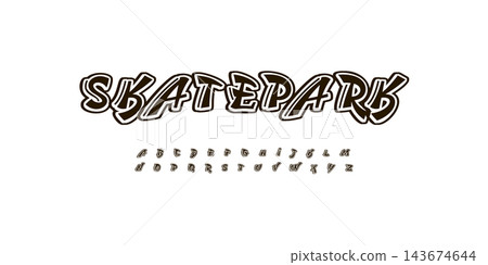 Skatepark Youth Font Youthful Alphabet for Skater Quotes. Marker Graffiti Street Art Letter Set Dynamic Bold Strokes. Spirited Expressive Headline, Urban Fonts Design. Vector typeset Skatepark Youth Font Youthful Alphabet for Skater Quotes. Marker Graffiti Street Art Letter Set Dynamic Bold Strokes. Spirited Expressive Headline, Urban Fonts Design. Vector typeset 143674644