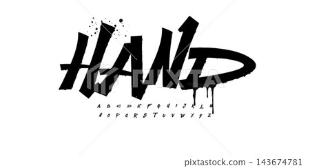 Hand Youth Font Youthful Alphabet for Skater Quotes. Marker Graffiti Street Art Letter Set Dynamic Bold Strokes. Spirited Expressive Headline, Urban Fonts Design. Vector typeset Hand Youth Font Youthful Alphabet for Skater Quotes. Marker Graffiti Street Art Letter Set Dynamic Bold Strokes. Spirited Expressive Headline, Urban Fonts Design. Vector typeset 143674781