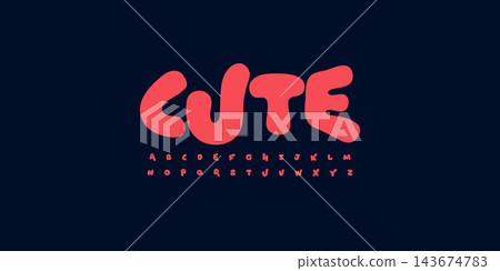 Kid Fun Font Logo Alphabet Bubble Balloon Letter Set Cute Typography, Friendly Typographic Design for Kids Title, Birthday Poster Headline, Toy Logotype, Child Fonts. Vector Typeface Kid Fun Font Logo Alphabet Bubble Balloon Letter Set Cute Typography, Friendly Typographic Design for Kids Title, Birthday Poster Headline, Toy Logotype, Child Fonts. Vector Typeface 143674783