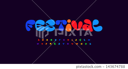 Festival Colorful Font Logo Alphabet, Bubble Balloon Letter Set for Birthday Holiday Headline, Fest Bright Titles, Packaging Design, Kid Game, Fun Cute Typographic Design. Vector typeface Festival Colorful Font Logo Alphabet, Bubble Balloon Letter Set for Birthday Holiday Headline, Fest Bright Titles, Packaging Design, Kid Game, Fun Cute Typographic Design. Vector typeface 143674788