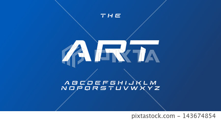 Geometric Font Logo Alphabet Wide Letter Set Modern Typography, Creative Typographic Design for Strong Text, Science Tech Headline, Sport Logotype, Sans Serif Fonts. Vector Typeface Geometric Font Logo Alphabet Wide Letter Set Modern Typography, Creative Typographic Design for Strong Text, Science Tech Headline, Sport Logotype, Sans Serif Fonts. Vector Typeface 143674854