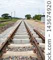 Railway Track Vanishing Point Perspective in Countryside 143674920