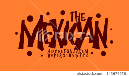 font, high uneven rough typeset, Halloween alphabet, crooked jumpy letters, witch style type, vector cartoon typographic design font, high uneven rough typeset, Halloween alphabet, crooked jumpy letters, witch style type, vector cartoon typographic design 143674956