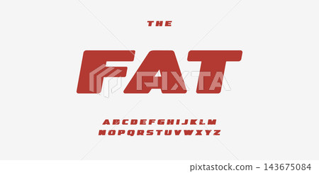 Retro sport font thick alphabet fat letters. Wide bold letter set for vintage car, retro speed race, auto repair shop headline title logo. Vector typeset. Retro sport font thick alphabet fat letters. Wide bold letter set for vintage car, retro speed race, auto repair shop headline title logo. Vector typeset. 143675084