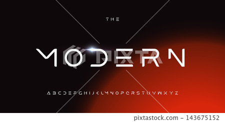 Modern futuristic letters, slim font, contemporary type for gui and hud, thin sleek typography for innovate future technology digital display. Minimal style letters, vector typographic design. Modern futuristic letters, slim font, contemporary type for gui and hud, thin sleek typography for innovate future technology digital display. Minimal style letters, vector typographic design. 143675152