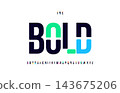 Bold modern alphabet, color puzzle letters, colorful stencil font for bright toy logo, game headline, creative rainbow typography, bold condensed text. Vector typographic design. 143675206