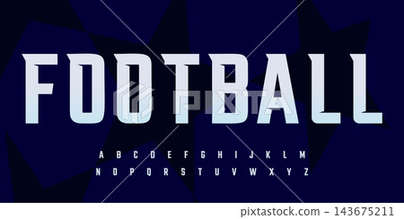 Bold Sporty Font with Sharp Edges and Strong Style, Perfect for Sports League Headlines, Poster and Title with Champion Theme, Team Jersey and T-short letters. Vector typeset. Bold Sporty Font with Sharp Edges and Strong Style, Perfect for Sports League Headlines, Poster and Title with Champion Theme, Team Jersey and T-short letters. Vector typeset. 143675211