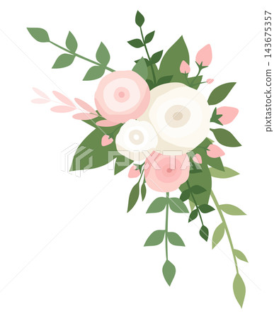 Pastel pink floral bouquet branch botanical decor element sticker print visual graphic clipart artwork design icon illustration Pastel pink floral bouquet branch botanical decor element sticker print visual graphic clipart artwork design icon illustration 143675357