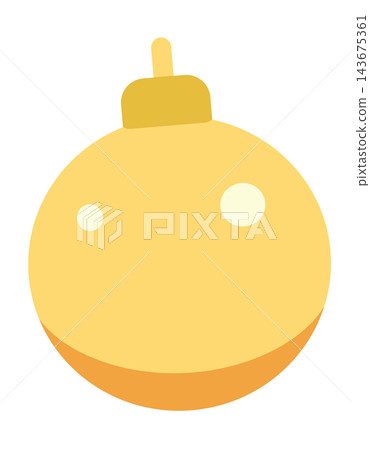 Golden yellow christmas bauble ornament winter holiday element sticker print visual graphic clipart artwork design icon illustration Golden yellow christmas bauble ornament winter holiday element sticker print visual graphic clipart artwork design icon illustration 143675361
