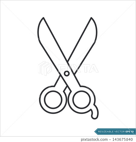 Scissor Icon Vector Template Illustration Scissor Icon Vector Template Illustration 143675840