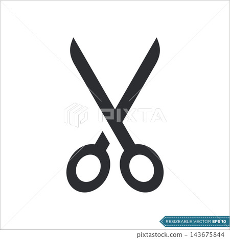 Scissor Icon Vector Template Illustration Scissor Icon Vector Template Illustration 143675844