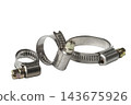 Three metal hose clamps 143675926