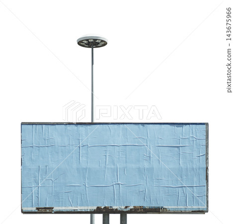 A large, empty billboard with a light pole behind A large, empty billboard with a light pole behind 143675966